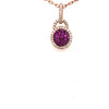 .78CT DIAMOND & AAA PINK SAPPHIRE 18KT ROSE GOLD 3D CIRCULAR LOVE KNOT PENDANT
