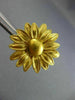 ANTIQUE 24K YELLOW GOLD 3D CLASSIC HANDCRAFTED FILIGREE FLOWER SUNBURST EARRINGS