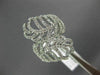 ESTATE LARGE .90CT ROUND DIAMOND 14KT WHITE GOLD MULTI LEAF CRISS CROSS FUN RING