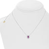 .91CT DIAMOND & AAA PINK SAPPHIRE 18KT WHITE GOLD 3D OVAL DOUBLE HALO NECKLACE