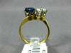 ANTIQUE 3.28CT DIAMOND & AAA SAPPHIRE 18K YELLOW GOLD LOVE KNOT ANNIVERSARY RING