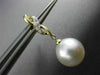 ESTATE DIAMOND 14K WHITE & YELLOW GOLD SOUTH SEA PEARL INFINITY HANGING EARRINGS