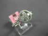 ESTATE .82CT DIAMOND 18K WHITE GOLD 3D ROUND & PRINCESS 4 STONE FLOWER HALO RING