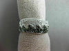 ESTATE .50CT BLACK & WHITE DIAMOND 14K WHITE GOLD 3D CLASSIC MULTI WAVE FUN RING