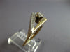 ESTATE .35CT DIAMOND 14KT WHITE & YELLOW GOLD 3D SOLITAIRE V SHAPE FUN RING