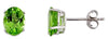 ESTATE 1.50CT AAA PERIDOT 14KT WHITE GOLD 3D CLASSIC OVAL STUD EARRINGS