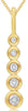 .15CT DIAMOND 14KT YELLOW GOLD CLASSIC GRADUATING JOURNEY LOVE FLOATING PENDANT