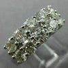 LARGE 2.30CT ROUND DIAMOND 14K WHITE GOLD 3D DOUBLE ROW WEDDING ANNIVERSARY RING
