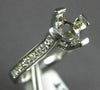 ESTATE WIDE .30CT DIAMOND 14K WHITE GOLD ROUND SEMI MOUNT ENGAGEMENT RING #19868