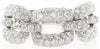 ESTATE LARGE 1.71CT DIAMOND 18K WHITE GOLD 3D SQUARE LOVE KNOT FLEXIBLE FUN RING