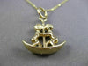 ESTATE 14KT YELLOW GOLD 3D LOVE SEE SAW PENDANT & CHAIN PERFECT GIFT!  #23812
