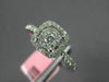 ESTATE .43CT DIAMOND 18KT WHITE GOLD 3D ROUND CLUSTER SQUARE HALO FUN RING