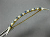 ANTIQUE .60CT AAA SAPPHIRE & SOUTH SEA PEARL 14KT YELLOW GOLD BROOCH PIN #26420
