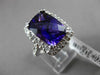ESTATE 6.22CTW DIAMOND & AAA AMETHYST 14KT WHITE GOLD FILIGREE ENGAGEMENT RING