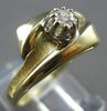 ESTATE WIDE .07CT DIAMOND 14KT YELLOW GOLD MATTE & SHINY FRIENDSHIP RING #27989