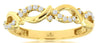 ESTATE .17CT DIAMOND 14KT YELLOW GOLD 3D CLASSIC INFINITY LOVE RING