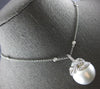 EXTRA LARGE .44CT DIAMOND & AAA SOUTH SEA PEARL 18K WHITE GOLD INFINITY NECKLACE