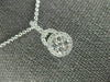ESTATE .35CT DIAMOND 18KT WHITE GOLD 3D ROUND CLUSTER HALO FLOATING PENDANT