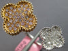 LARGE .66CT WHITE & PINK DIAMOND 18K WHITE & ROSE GOLD FLOWER FILIGREE LOVE RING