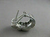 ESTATE 1.10CTW DIAMOND BAGUETTE SWIRL HUGGIES 14K WHITE GOLD EARRINGS 20MM 19269
