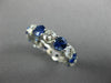 ESTATE WIDE 3.85CT DIAMOND & AAA SAPPHIRE 14KT WHITE GOLD ANNIVERSARY RING 26068