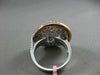 ESTATE .46CT DIAMOND 18K WHITE & ROSE GOLD 3D ETOILE OPEN FILIGREE CIRCULAR RING