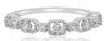 ESTATE .27CT DIAMOND 18KT WHITE GOLD 3D CLASSIC ROUND MULTI SQUARE FUN LOVE RING