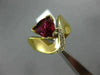 ESTATE WIDE 1.50CT DIAMOND & AAA PINK TOURMALINE 18KT TWO TONE GOLD RING #22057