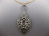 LARGE 6.57CT DIAMOND AAA RUBY & WHITE QUARTZ 14KT ROSE & BLACK GOLD 3D NECKLACE