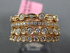 ESTATE WIDE .62CT DIAMOND 18KT ROSE GOLD 3D FILIGREE STACKABLE FUN RING