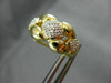 ESTATE .15CT DIAMOND 14KT TWO TONE GOLD 3D CLASSIC PAVE CLIP ON EARRINGS #21709