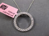 .55CT DIAMOND 14KT WHITE GOLD 3D CLASSIC CIRCLE OF LIFE LOVE FLOATING PENDANT