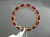 ESTATE 3.98CT DIAMOND & RUBY 18K ROSE GOLD DOUBLE SIDE ANNIVERSARY ETERNITY RING
