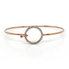 .31CT DIAMOND 18KT ROSE GOLD 3D CLASSIC CIRCLE OF LIFE LOVE KNOT BANGLE BRACELET