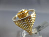 LARGE 1.04CT DIAMOND 14KT ROSE GOLD CLUSTER FLOWER CIRCLE OF LIFE FILIGREE RING