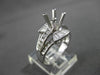 ESTATE WIDE .90CT DIAMOND 18KT WHITE GOLD 3D SEMI MOUNT ENGAGEMENT RING #18545