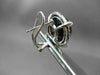 ESTATE 27.01CTW AAA SMOKY BLUE TOPAZ & DIAMOND 14KT WHITE GOLD CLIP ON EARRINGS