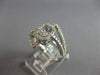 WIDE .53CT DANCING DIAMOND 14KT WHITE GOLD 3D ROUND SQUARE OCTAGON FUN RING