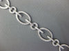 ESTATE LARGE 2.0CT DIAMOND 14K WHITE GOLD OVAL & ROUND LOVE KNOT TENNIS BRACELET