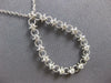 ESTATE .48CT DIAMOND 14KT WHITE GOLD FILIGREE OPEN TEAR DROP LOVE FUN PENDANT