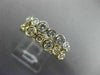 WIDE 2.16CT DIAMOND 14KT WHITE & YELLOW GOLD BEZEL DOUBLE STACKABLE WEDDING RING