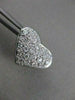 ESTATE 1.70CTW DIAMOND PAVE HEART 14KT WHITE GOLD EARRINGS 18MM E/F VVS #21492