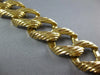 ESTATE WIDE & LONG 14KT YELLOW GOLD 3D CLASSIC HANDCRAFTED SOLID LINK BRACELET