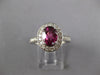LARGE 2.36CT DIAMOND & AAA PINK TOURMALINE 14KT WHITE GOLD OVAL ENGAGEMENT RING