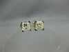 ESTATE .80CT DIAMOND 14KT WHITE GOLD PRINCESS CUT STUD EARRINGS H VVS/VS #5975