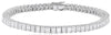 LARGE 11.93CT DIAMOND 18KT WHITE GOLD EMERALD CUT CLASSIC ETERNITY CUFF BRACELET
