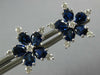 LARGE 2.89CT DIAMOND & AAA SAPPHIRE 18KT WHITE GOLD 3D SNOWFLAKE STUD EARRINGS