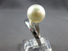 ESTATE LARGE AAA SOUTH SEA PEARL 18KT WHITE GOLD SOLITAIRE CRISS CROSS LOVE RING