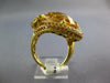 EXTRA LARGE 18.3CT DIAMOND & AAA YELLOW SAPPHIRE & CITRINE 14KT YELLOW GOLD RING