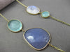 ANTIQUE EXTRA LONG 75.0CTW MULTI SHAPE GEM BY THE YARD 14KT YELLOW GOLD NECKLACE